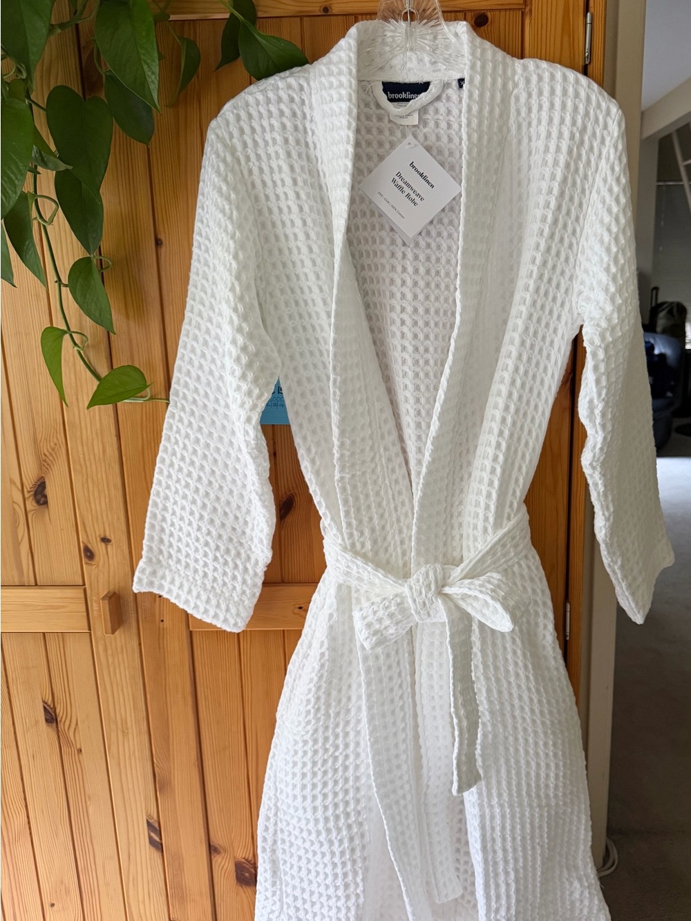 Brooklinen White Waffle Kimono Robe